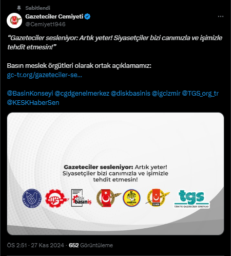 Basın - Meslek - Örgütlerinden - Bahçeli’nin - Tehditlerine - Tepki!