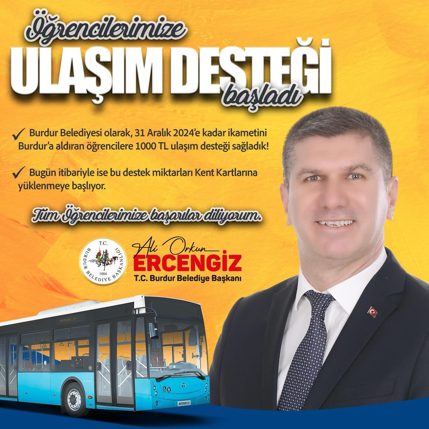 Burdur'da Üniversitelilere Ulaşım Desteği! Başkan Müjdeyi Verdi 2