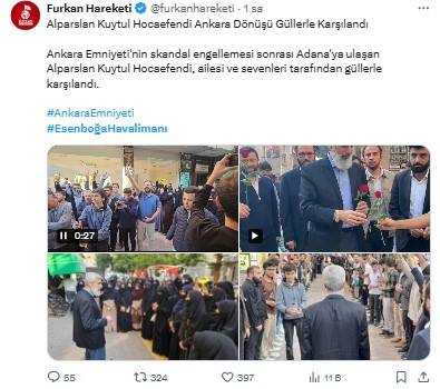 Esenboğa Havalimanı'nda Alparslan Kuytul Hareketliliği 2