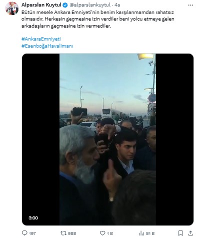 Esenboğa Havalimanı'nda Alparslan Kuytul Hareketliliği 3