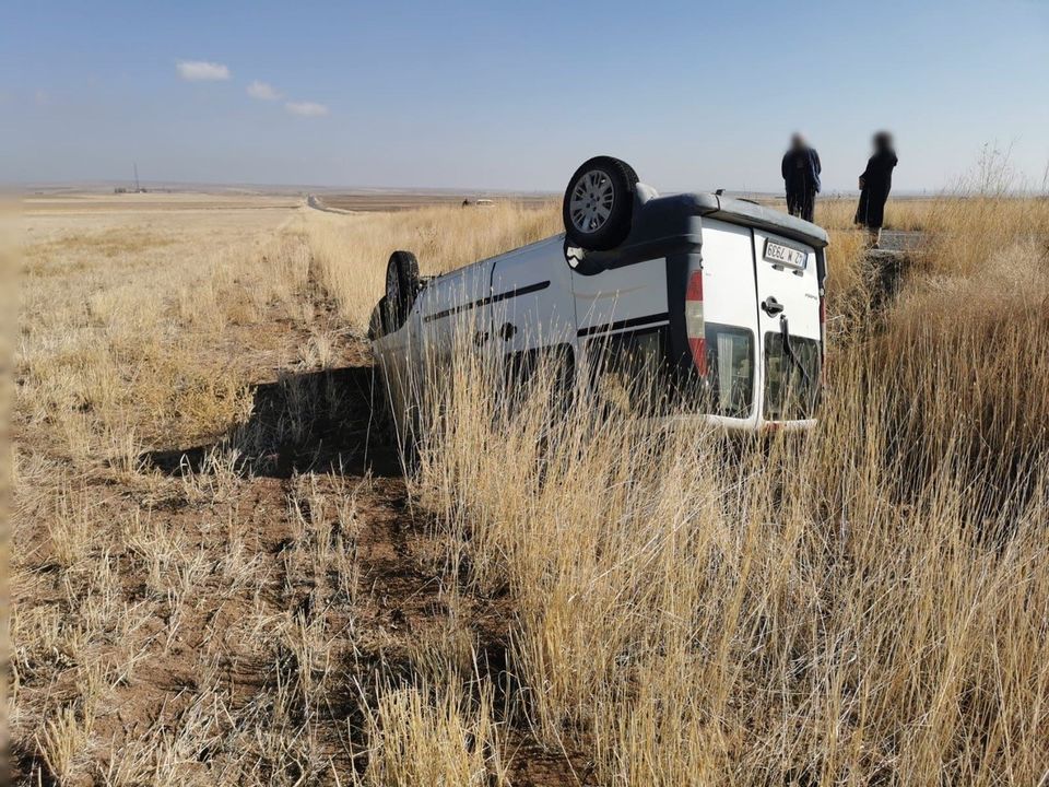 Konya Trafik Kazası Ticari Araç Takla Attı