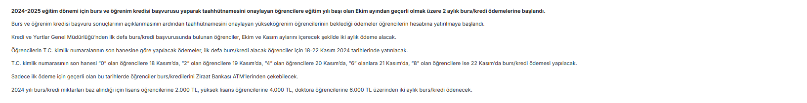 KYK Burs ve Öğrenim Kredisi Ödemeleri Başladı