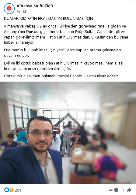 Türk İmam Almanya'da Kayboldu 8 Gündür Haber Alınamıyor 3