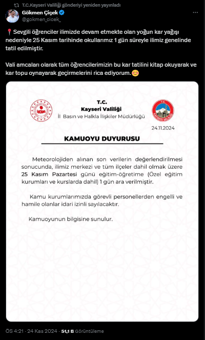 Yoğun Kar Yağışı Nedeniyle 4 İlde Eğitime Ara Verildi