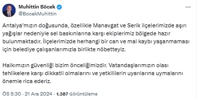 Antalya Büyükşehir'de Sel Baskını Alarmı! Serik Ve Manavgat İçin Ekipler Devrede  2