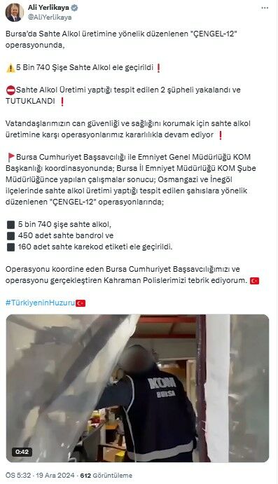 Bursa'da Sahte Alkol Üreticilerine Dev Çengel! 5 Bin 740 Şişe Ele Geçirildi  2