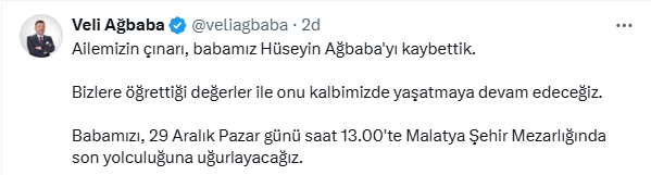 CHP’li Veli Ağbaba’nın Acı Günü!