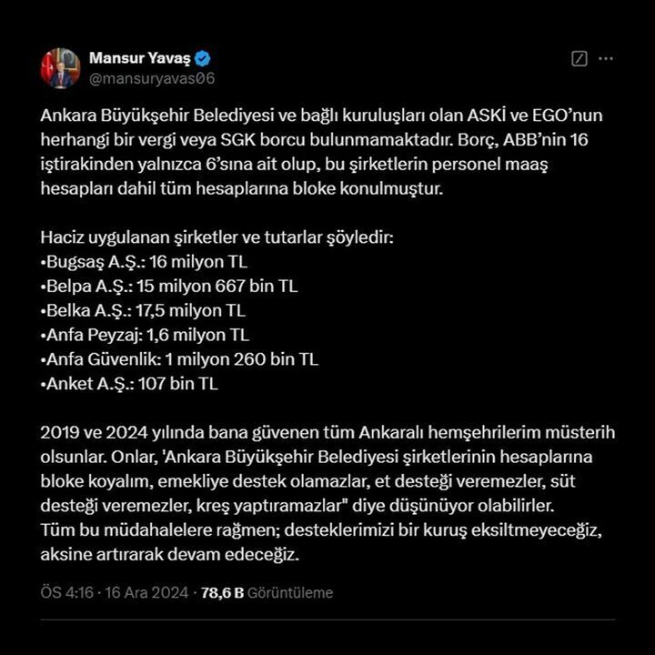 Mansur Yavaş Belediyenin 6 İştirakinin Maaş Hesaplarına El Konuldu 2