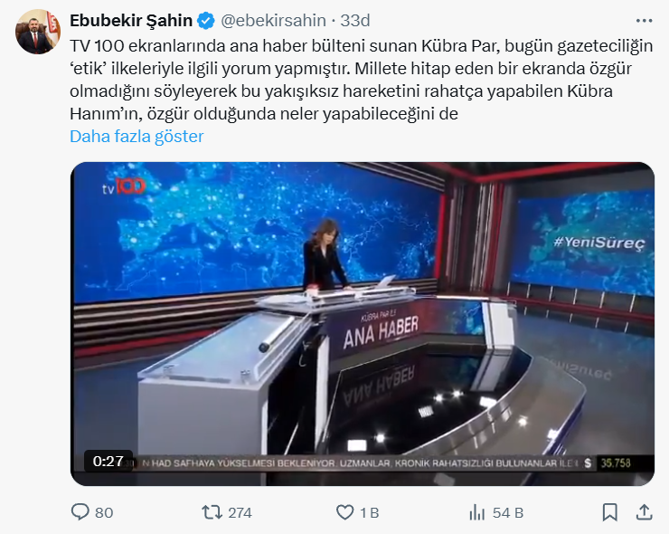 Kübra Par'ın El Hareketine RTÜK'ten Jet İnceleme!