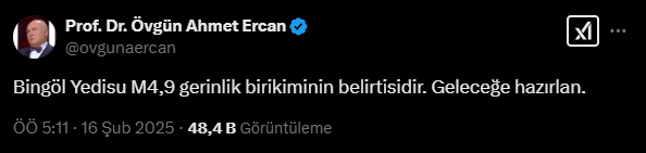 Bingöl Depremi Sonrası Ahmet Ercan'dan Kritik Uyarı!