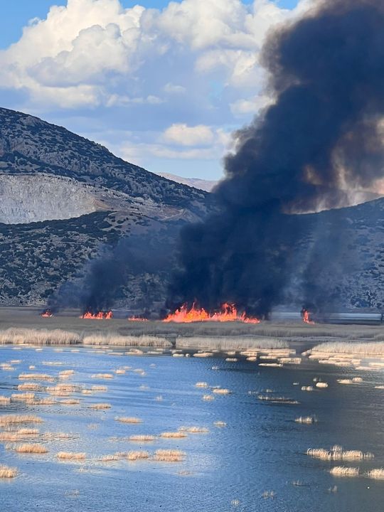 Burdur Yamadı Gölü'nde Bir Haftada İkinci Yangın 2