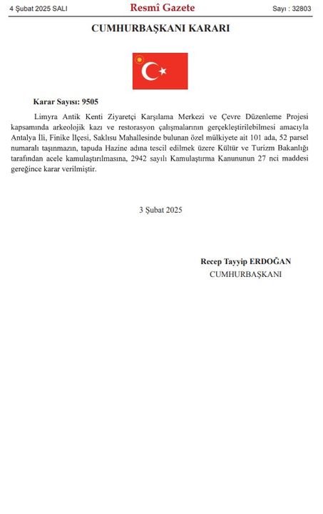 Finike Limyra Antik Kenti İçin Acele Kamulaştırma Kararı Alındı 2