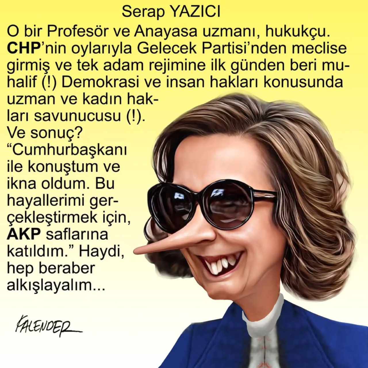Ünlü Karikatüristten Serap Yazıcı Yorumu