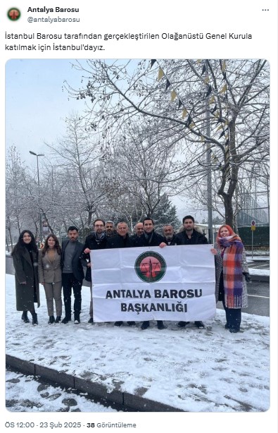 Olağanüstü Genel Kurul'a Giden İstanbul Barosu'na Antalya'dan Destek  3