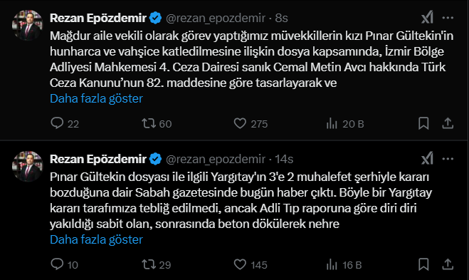 Yargıtay Pınar Gültekin'in Kat*l Zanlısı Cemal Metin Avcı'nın Cezasını Bozdu