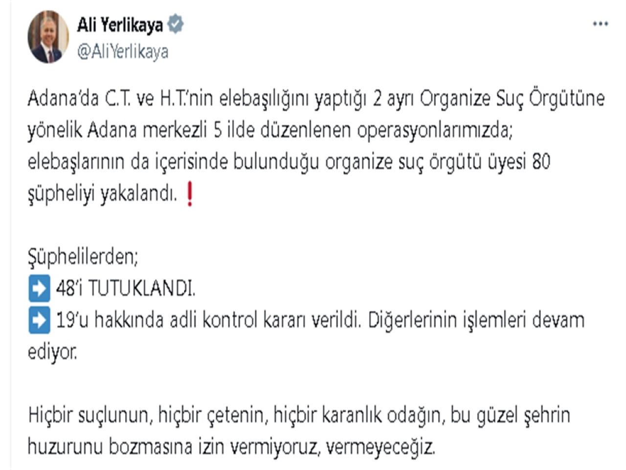 Adana Merkezli “Yoldaşlar” Suç Örgütüne Operasyon!