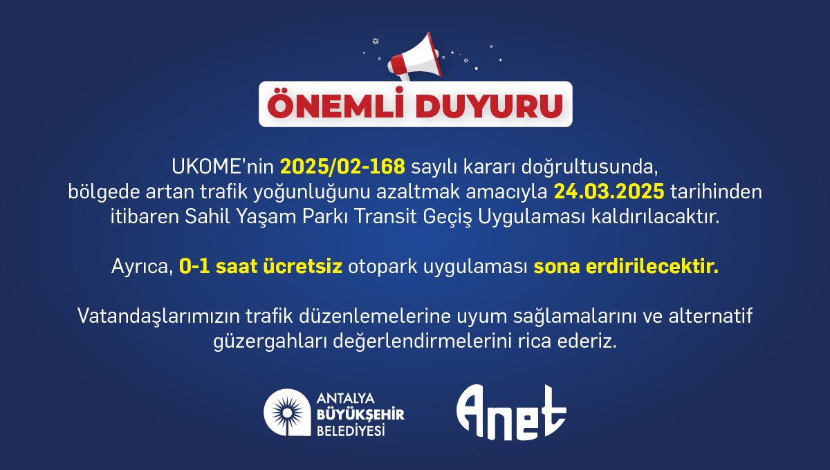 Antalya BB’nden Sahil Yaşam Parkı İçin Yeni Karar!