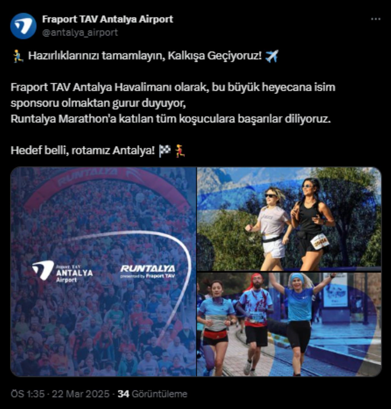 Runtalya Maratonu 6 Nisan’da Gerçekleşecek