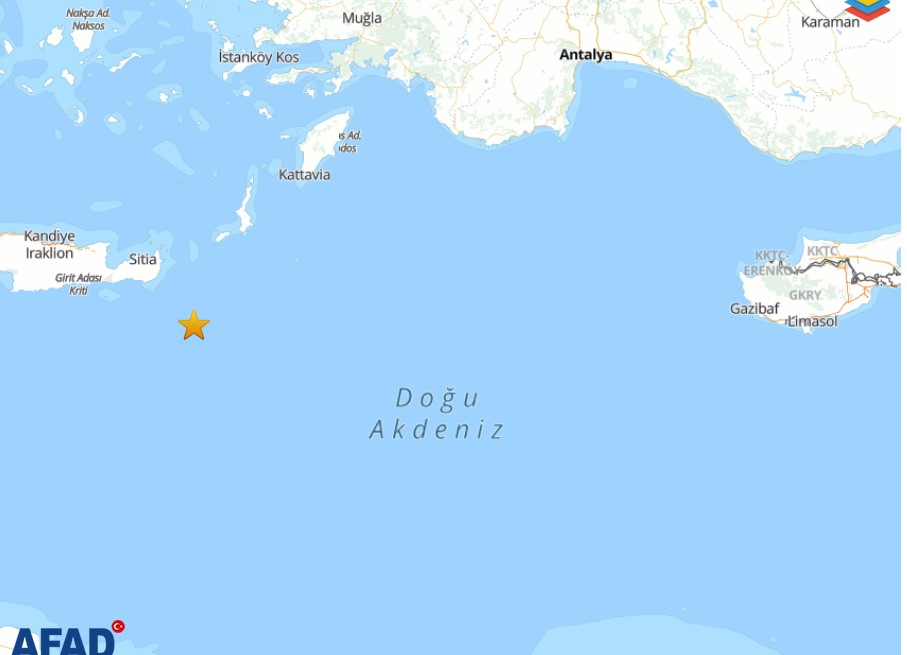 Akdeniz'de 3.8 Büyüklüğünde Deprem Meydana Geldi 2