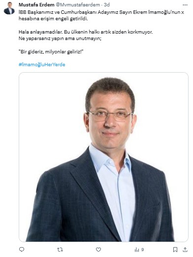 Chp Antalya Vekillerinden İmamoğlu'na X Desteği 8