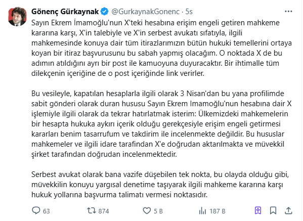 Gönenç Gürkaynak Itiraz