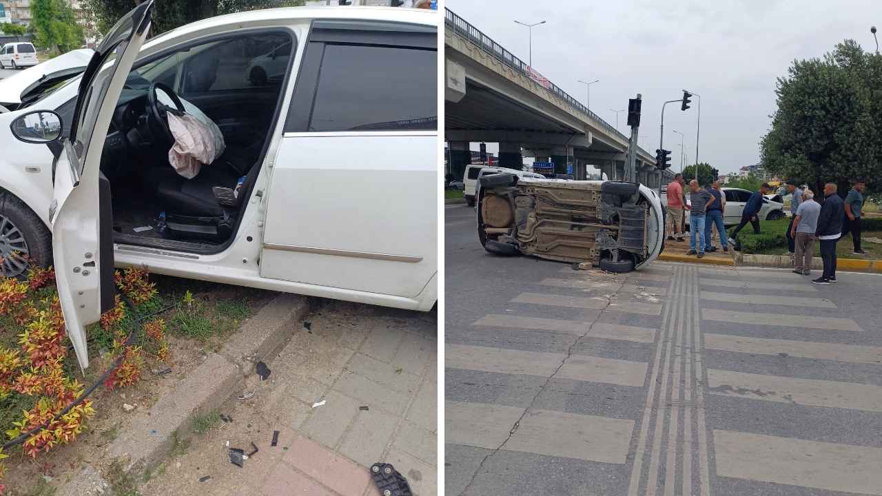 Manavgat'taki O Kavşakta Çalışmayan Trafik Lambaları Kaza Getirdi 2