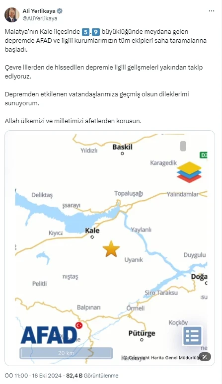 Malatya’da korkunç deprem! Eğitime 1 gün ara verildi 