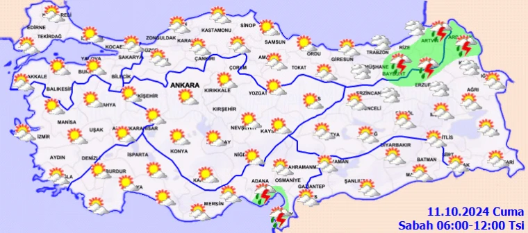 Meteoroloji uyardı: Hangi illerde yağış var? 11 Ekim 2024 hava durumu