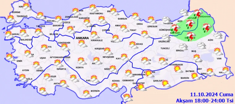 Meteoroloji uyardı: Hangi illerde yağış var? 11 Ekim 2024 hava durumu