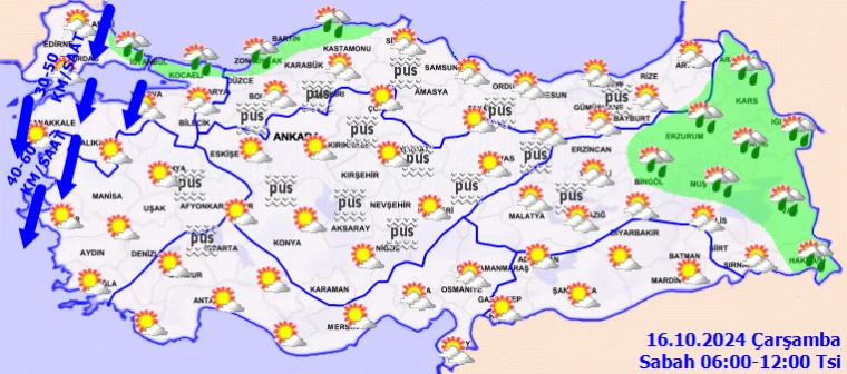 Meteoroloji'den 8 il için kuvvetli yağış uyarısı! 16 Ekim hava durumu