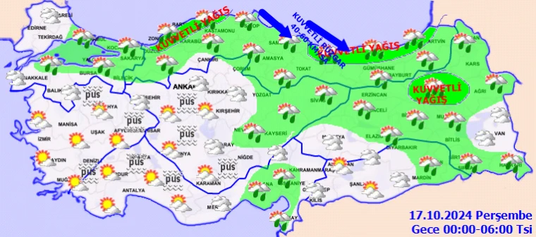 Meteoroloji'den 8 il için kuvvetli yağış uyarısı! 16 Ekim hava durumu