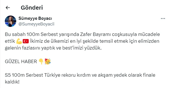 Türkiye'nin Gururu Sümeyye Boyacı Rekor Kırdı!