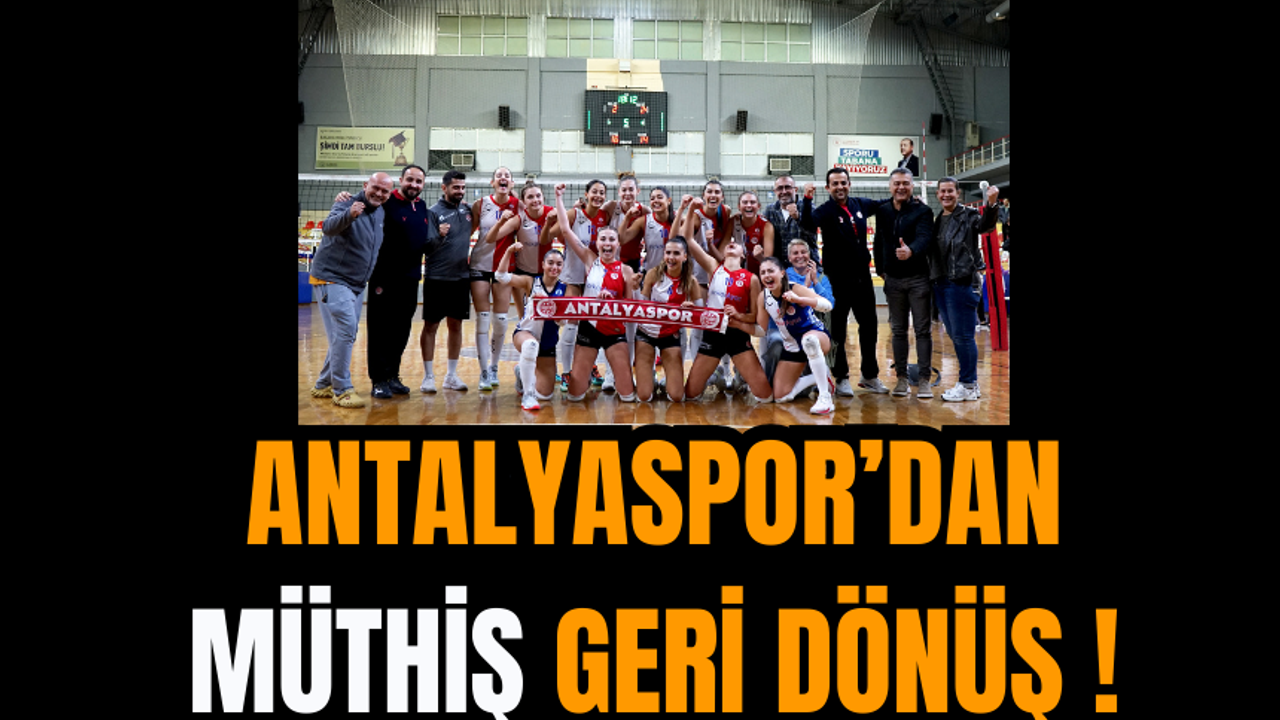 Antalyaspor’dan Müthiş Geri Dönüş !