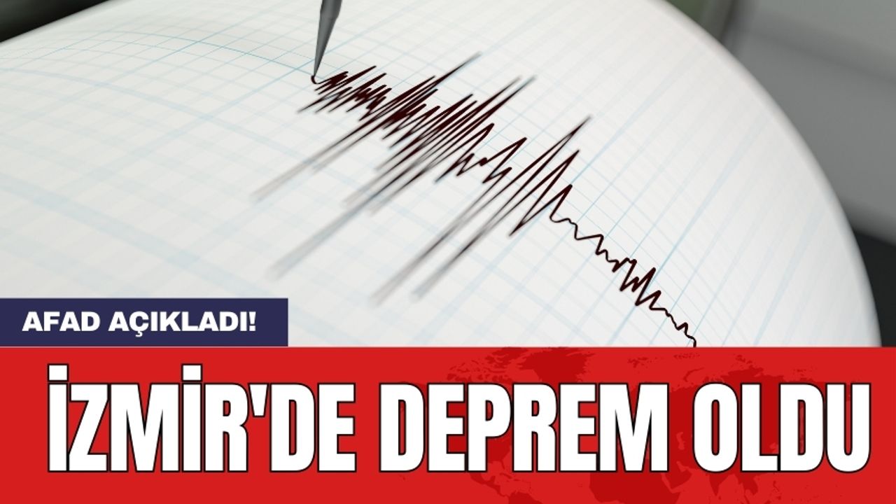 AFAD açıkladı! İzmir'de deprem oldu