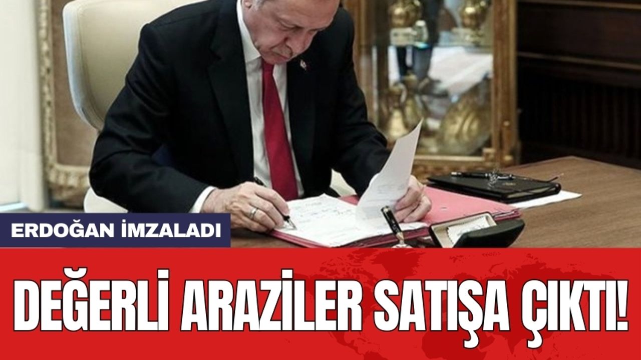 Erdoğan imzaladı: Değerli araziler satışa çıktı!