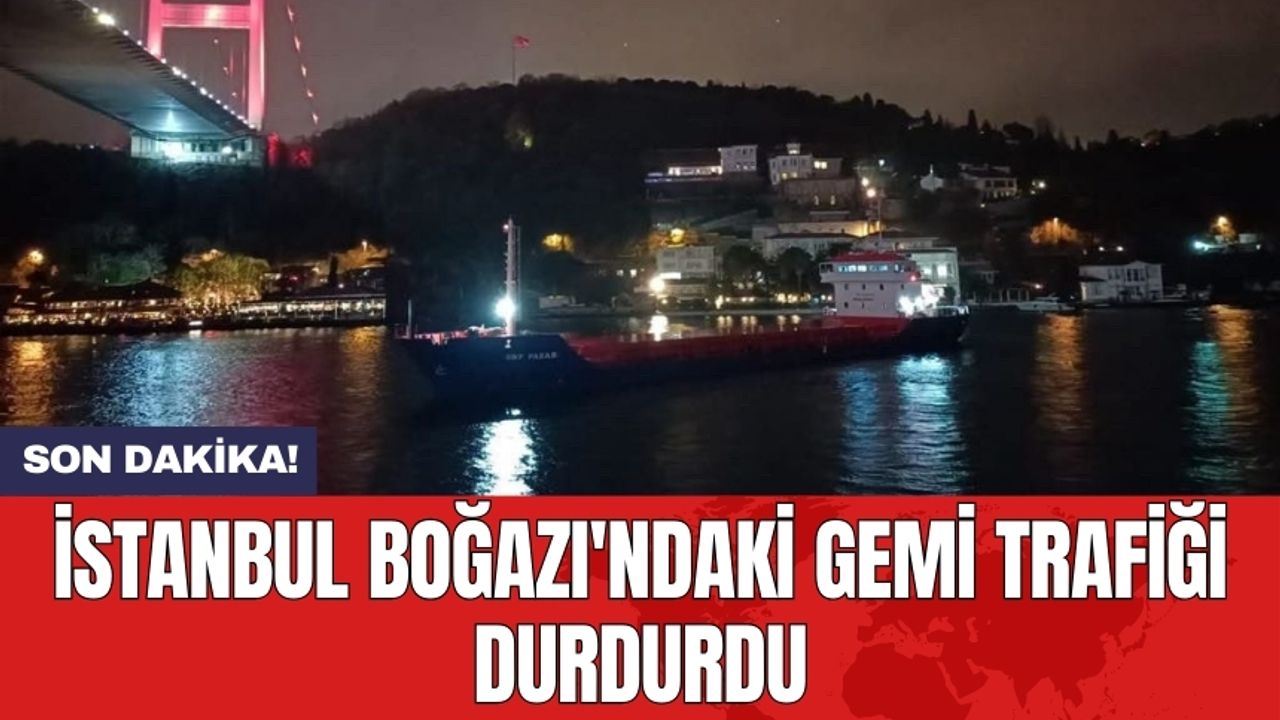 İstanbul Boğazı'ndaki gemi trafiği durdurdu