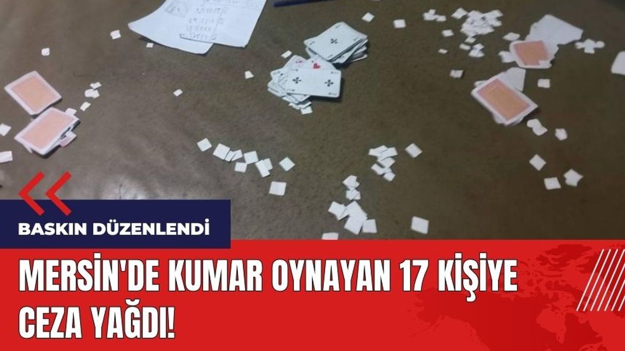 Mersin'de kumar oynayan 17 kişiye ceza yağdı