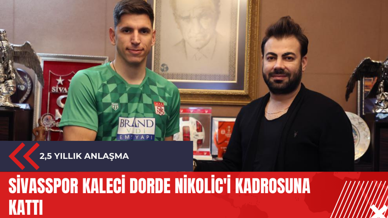 Sivasspor kaleci Dorde Nikolic'i kadrosuna kattı