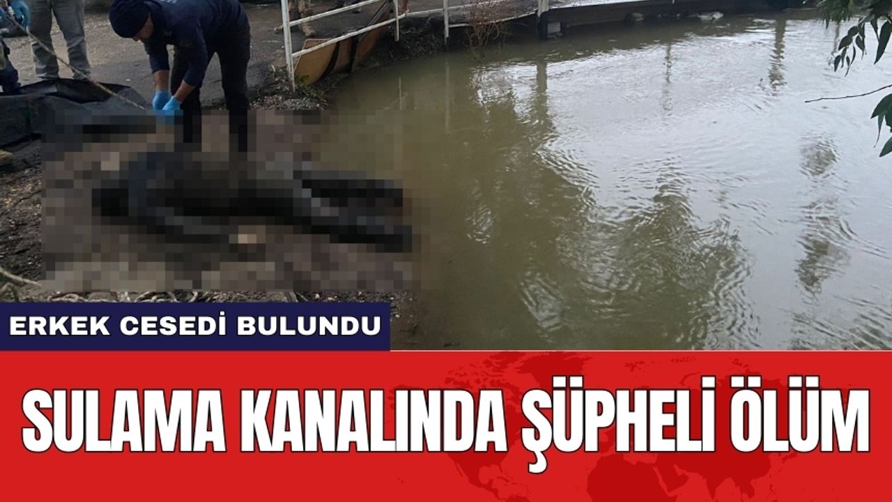 Sulama kanalında şüpheli ölüm: Erkek cesedi bulundu