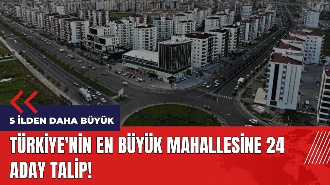 5 ilden daha büyük! Türkiye'nin en büyük mahallesine 24 aday talip