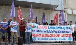 KESK İzmir'de enflasyon rakamlarını ve maaşları protesto etti