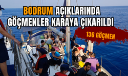 Bodrum açıklarında 136 göçmen karaya çıkarıldı