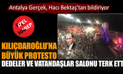 Kılıçdaroğlu Hacı Bektaş'ta protesto edildi. Dedeler ve vatandaşlar salonu terk etti