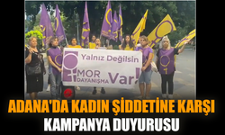Adana'da kadın şiddetine karşı kampanya duyurusu