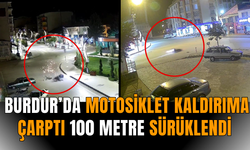Burdur’da motosiklet kaldırıma çarptı 100 metre sürüklendi