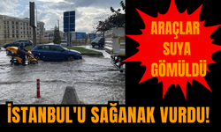 İstanbul'u sağanak vurdu! Araçlar suya gömüldü