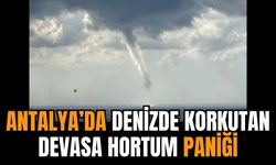Antalya’da denizde korkutan devasa hortum paniği