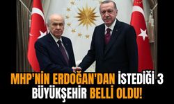 MHP'nin Erdoğan'dan istediği 3 Büyükşehir belli oldu!