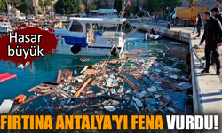 Fırtına Antalya'yı fena vurdu! Hasar büyük