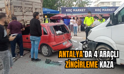 Antalya’da 4 Araçlı Zincirleme Kaza